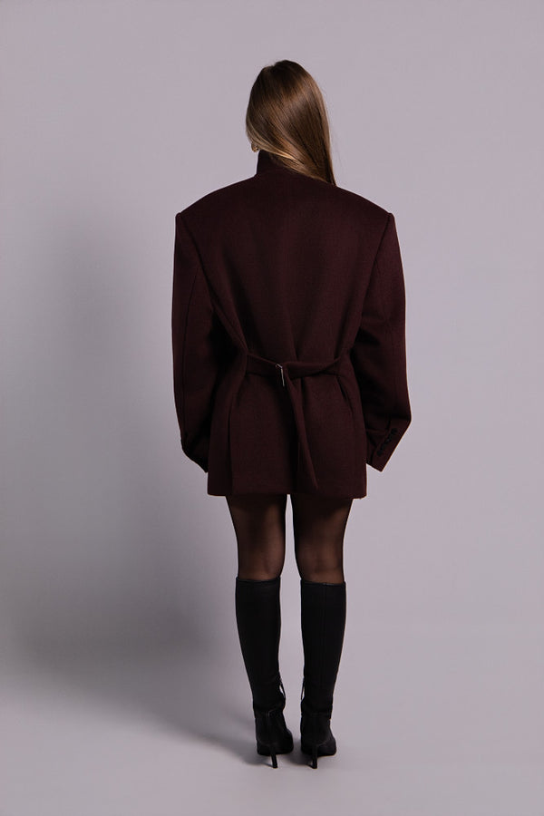 The Regent - Short Coat (Burgundy)