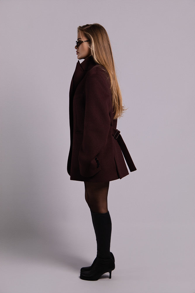 The Regent - Short Coat (Burgundy)