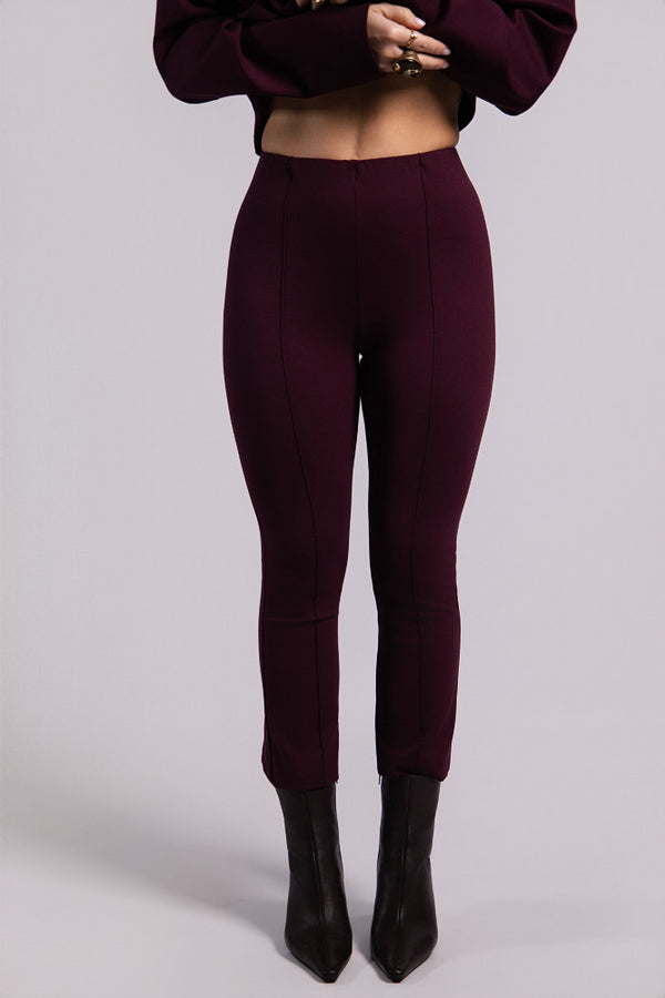 Elsa long capris - Burgundy