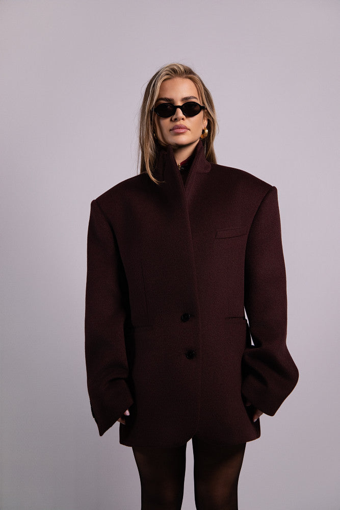 The Regent - Short Coat (Burgundy)