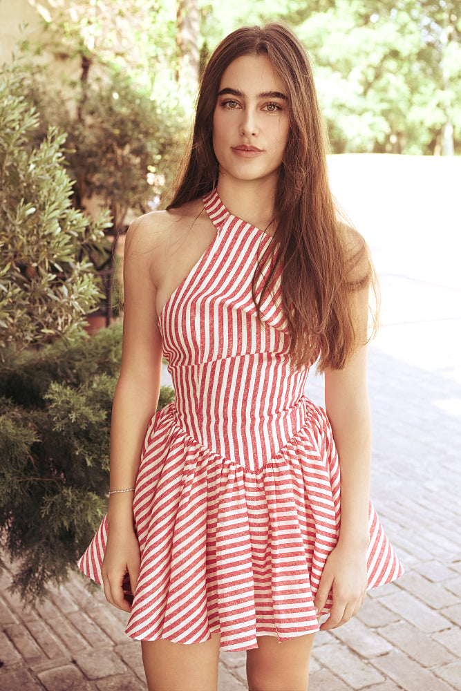 Raya (Red & White) - Dress