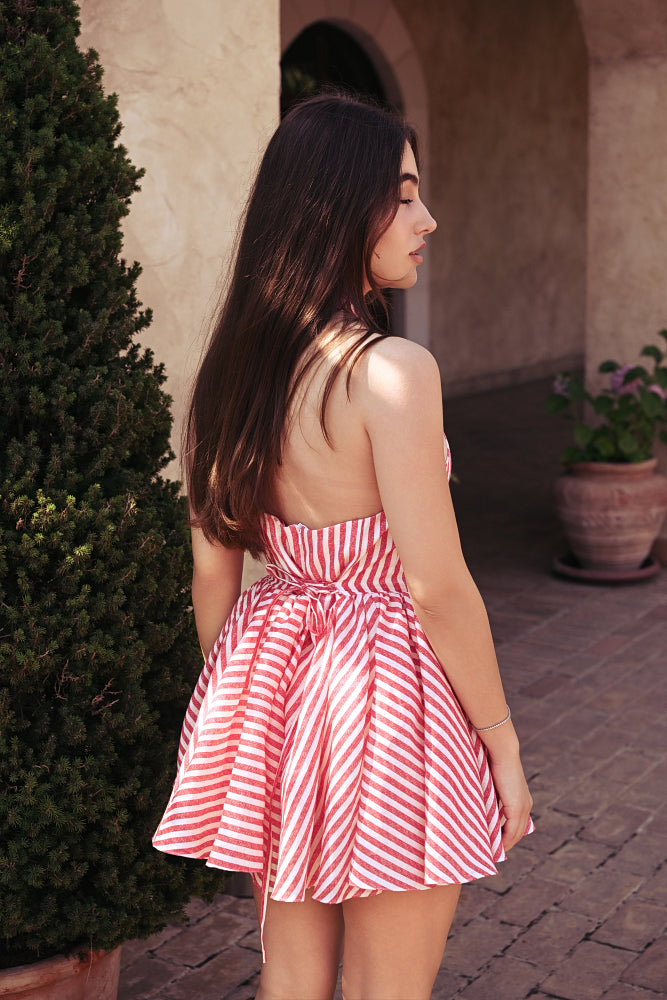 Raya (Red & White) - Dress
