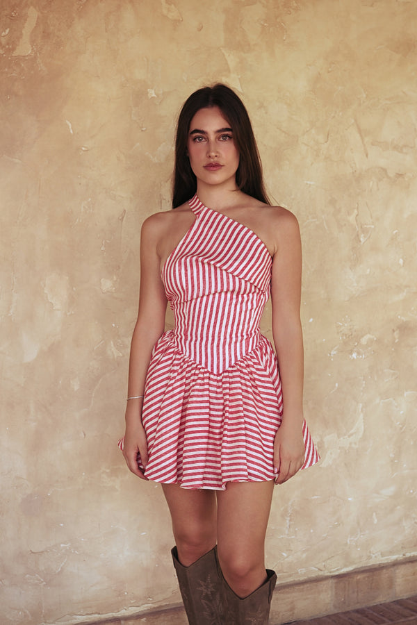 Raya (Red & White) - Dress