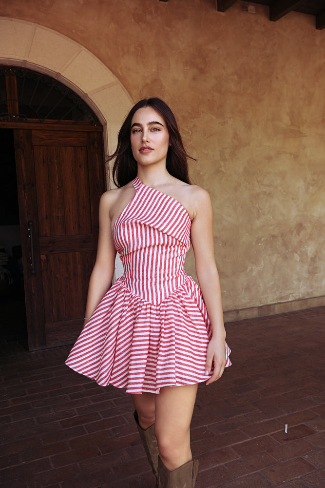 Raya (Red & White) - Dress