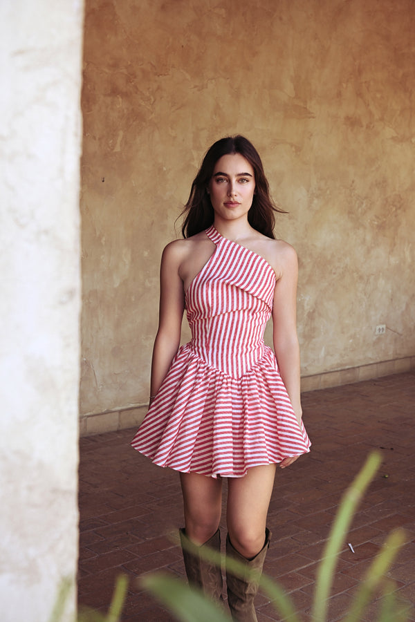 Raya (Red & White) - Dress