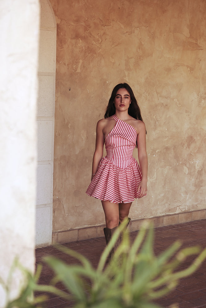 Raya (Red & White) - Dress